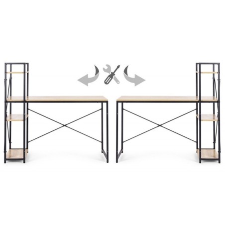 Kirjutuslaud 120x60 cm riiulitega, Loft-stiilis | FreshDesign.ee