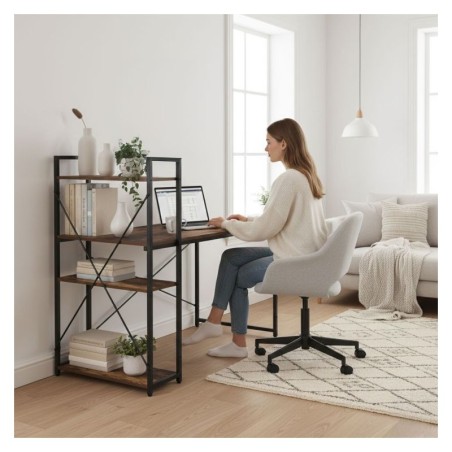 Kirjutuslaud 120x60 cm riiulitega, Loft-stiilis