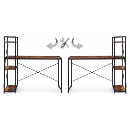 Kirjutuslaud 120x60 cm riiulitega, Loft-stiilis | FreshDesign.ee