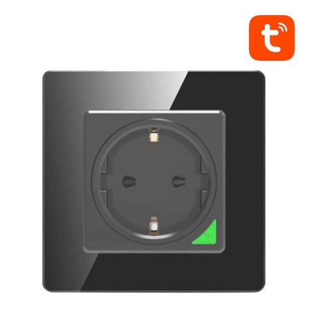 Nutikas WiFi seinapistikupesa Avatto N-WOT10-EU-B TUYA (must)