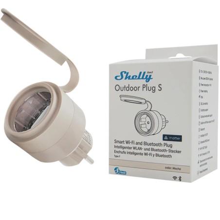 Shelly Plug S MTR Gen3 IP44 12A nutikas välispistikupesa