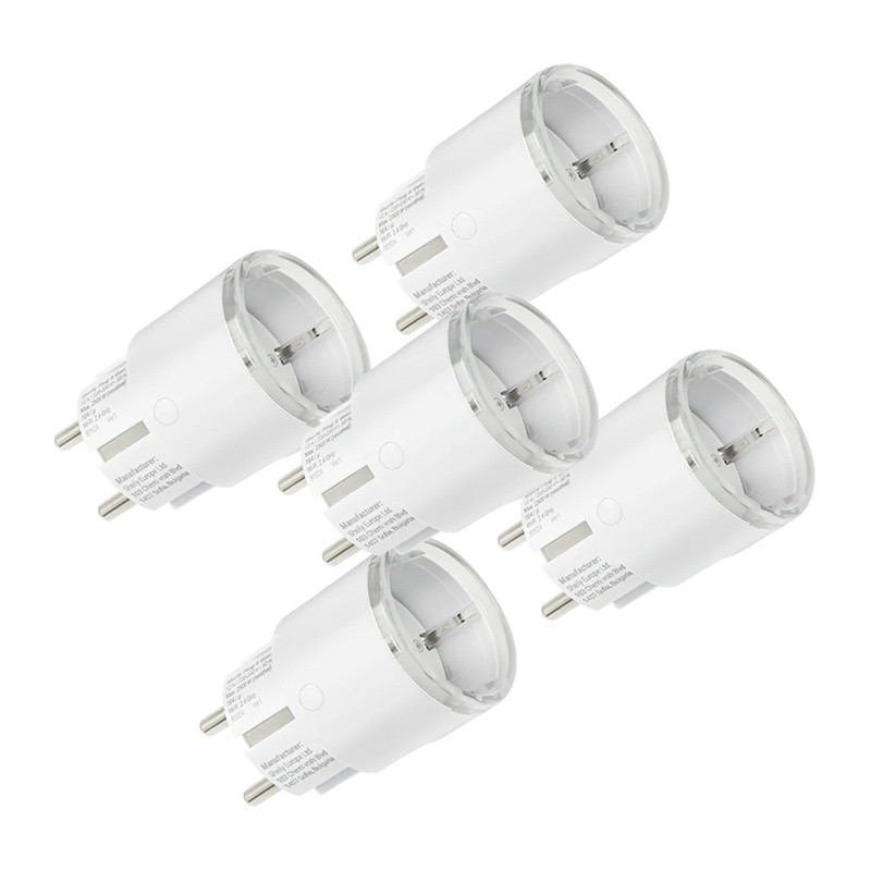 5 Shelly Plug S MTR Gen3 12A nutika pistikupesa komplekt (valge)
