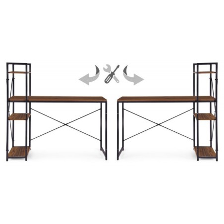 Kirjutuslaud 120x60 cm riiulitega, Loft-stiilis | FreshDesign.ee
