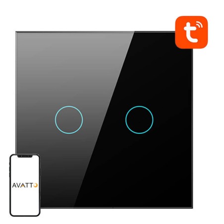 Smart Light Switch WiFi Avatto TS02-EU-B2 2 way (must)