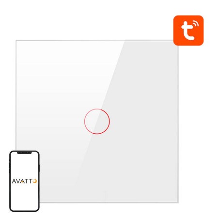 Nutikas valguslüliti ZigBee Avatto ZTS02-EU-W1 1-suunaline TUYA (valge)