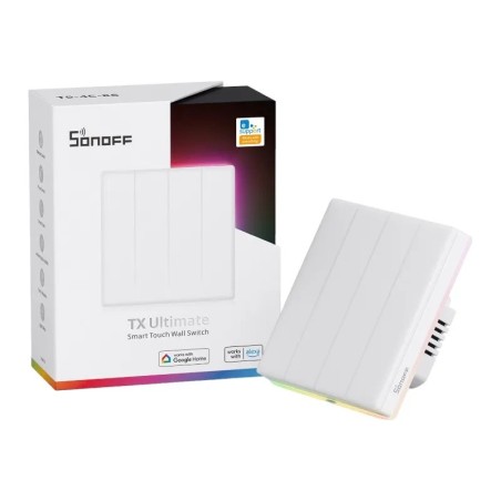 Nutikas WiFi puutetundlik seinalüliti Sonoff TX T5 4C (4 kanaliga)