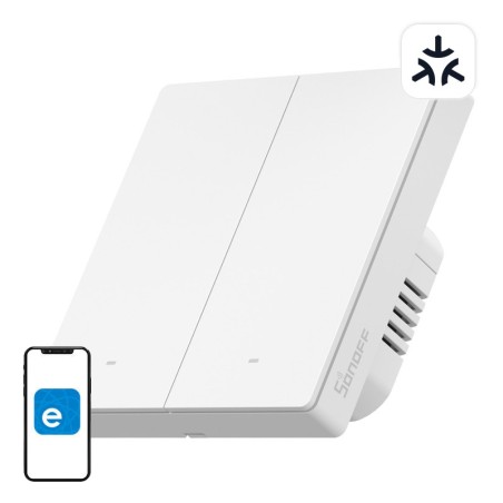 SONOFF M5-2C-86W WiFi Matter nutikas seinalüliti (2-kanaliline)