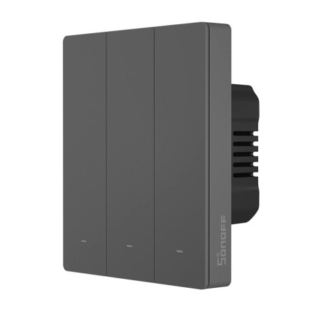 Nutikas WiFi seinalüliti SONOFF M5-3C-80 (3-kanaliline, raami jaoks, grafiit)