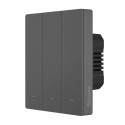Nutikas WiFi seinalüliti SONOFF M5-3C-80 (3-kanaliline, raami jaoks, grafiit)