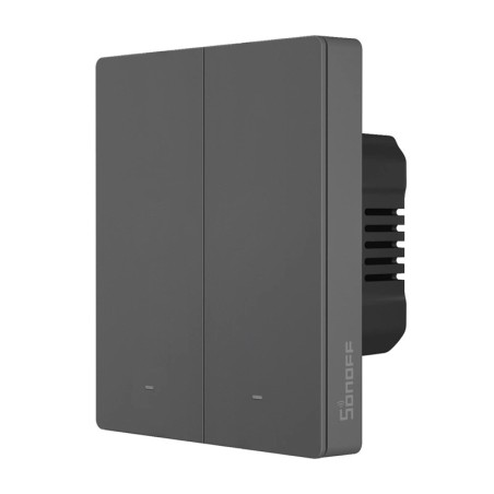 Nutikas WiFi seinalüliti SONOFF M5-2C-80 (2-kanaliline, raami jaoks, grafiit)