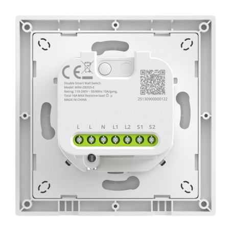 SONOFF MINI-ZB2GS-E ZigBee kahe kanaliga seinalüliti.