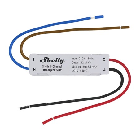 Shelly Decoupler 1-kanaliline lahtisiduja 230V