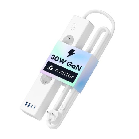 Meross MSP844(EU) nutikas kiirlaadimispistikupesa, 4 pistikupesa + 2x USB-A + 2x USB-C (Matter)
