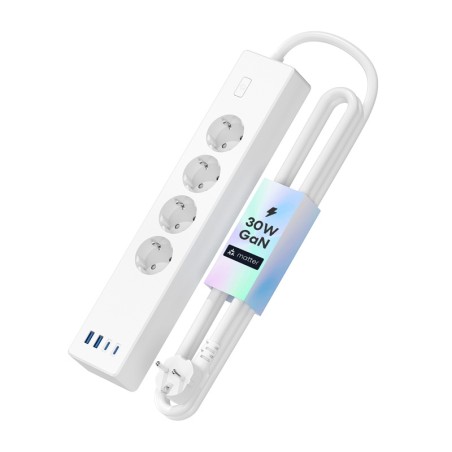 Meross MSP844(EU) nutikas kiirlaadimispistikupesa, 4 pistikupesa + 2x USB-A + 2x USB-C (Matter)