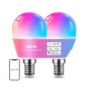 LEPRO BP1-2 E14 LED pirn Bluetoothi ​​ja Wi-Fi-ga, 470 lm, 2-pakk