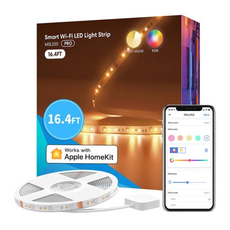 Nutikas WiFi LED-riba koos RGBWW Meross MSL320 (5 meetri) HomeKitiga