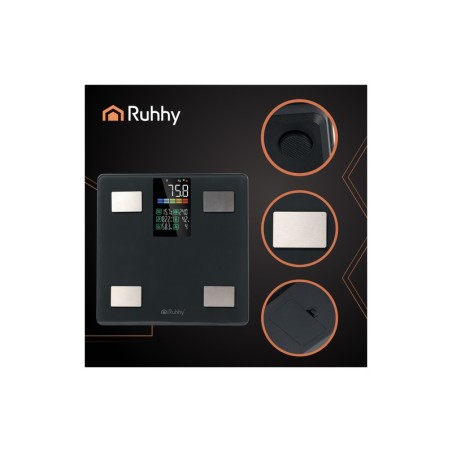 LCD analüütiline vannitoakaal, must