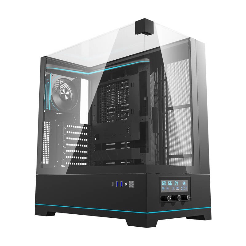 Darkflash DY450 ​​PRO arvuti korpus (must) + 1 ventilaator