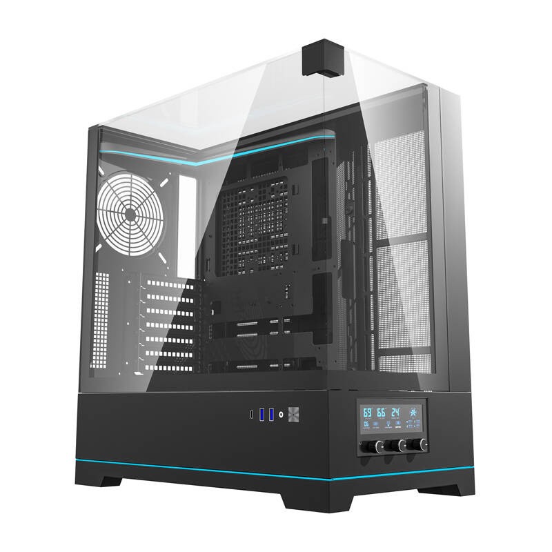 Darkflash DY450 ​​arvutikorpus ilma ventilaatoriteta (must)