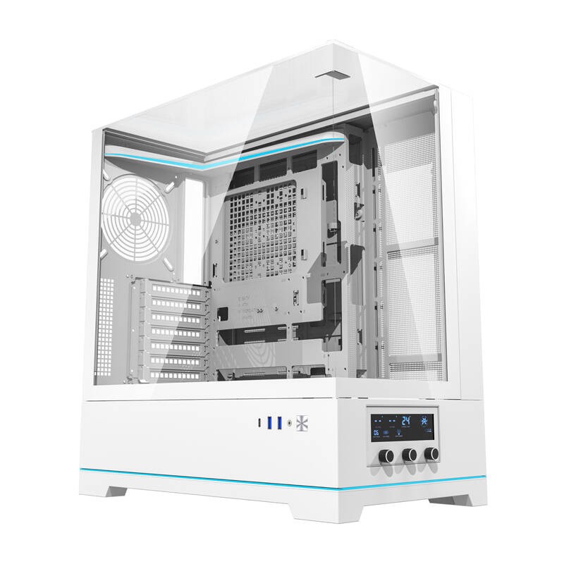 Darkflash DY450 ​​arvutikorpus ilma ventilaatoriteta (valge)
