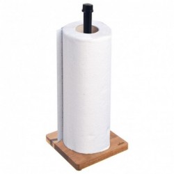 Majapidamispaberi hoidja metallist puidust must...