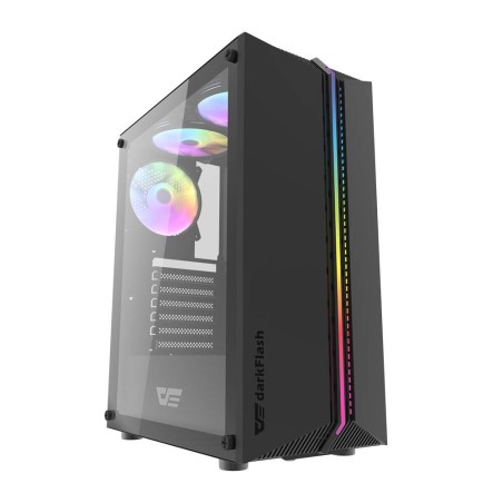 Darkflash DK151 LED arvuti korpus (must) + 3 RGB ventilaatorit