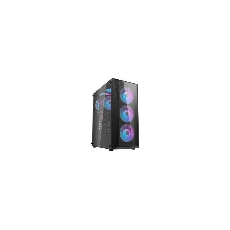 Darkflash DK352 Plus arvutikorpus (must) + 4 RGB ventilaatorit