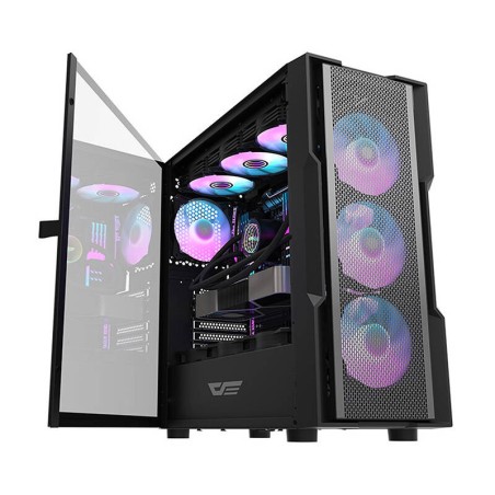 Darkflash DK431 Mesh arvutikorpus (must) + 4 ARGB ventilaatorit
