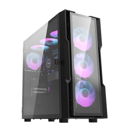 Darkflash DK431 Klaasist arvutikorpus (must) + 4 RGB ventilaatorit
