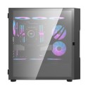 Darkflash DK431 Klaasist arvutikorpus (must) + 4 RGB ventilaatorit