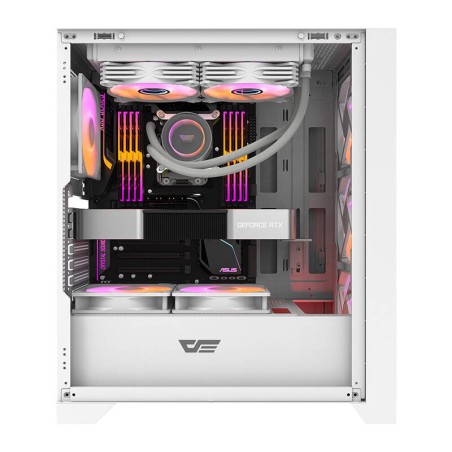 Darkflash DRX70 MESH arvutikorpus (valge) + 4 RGB ventilaatorit