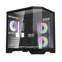 Darflash FT350 arvutikorpus + 5 aRGB ventilaatorit (must)