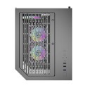 Darflash FT350 arvutikorpus + 5 aRGB ventilaatorit (must)