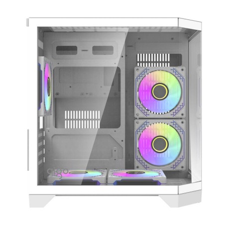 Darflash FT350 arvutikorpus + 5 aRGB ventilaatorit (valge)