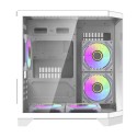 Darflash FT350 arvutikorpus + 5 aRGB ventilaatorit (valge)