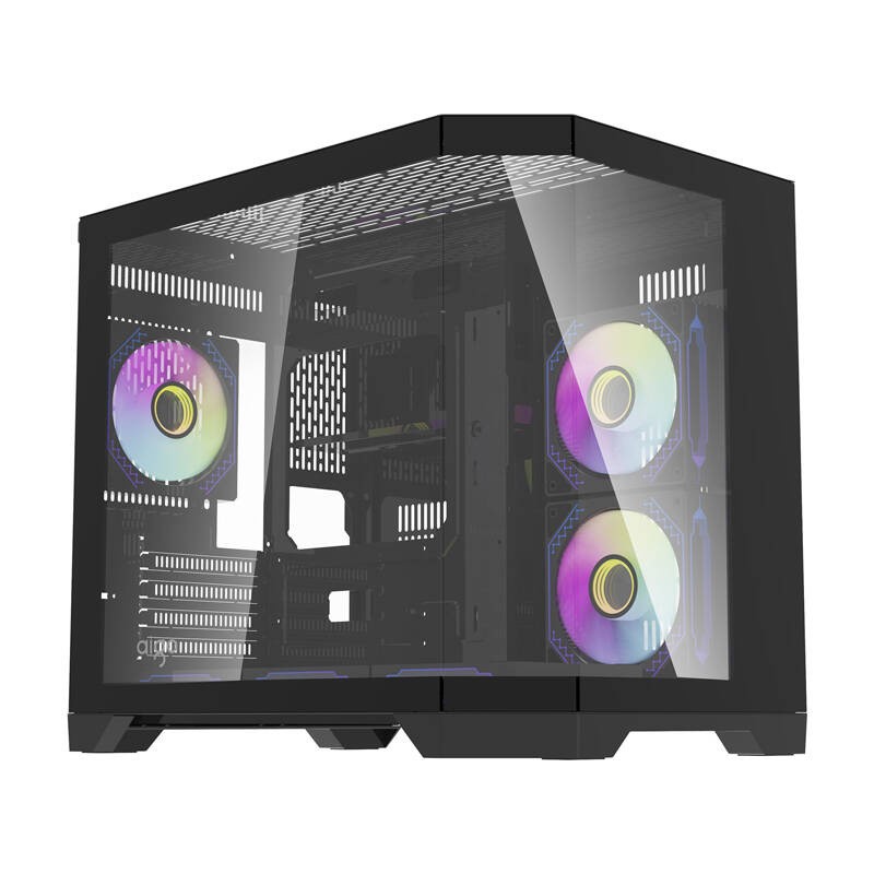 Darflash FT418 arvutikorpus + 6 aRGB ventilaatorit (must)
