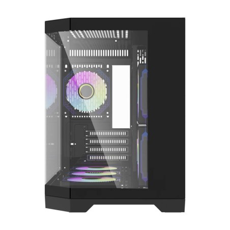 Darflash FT418 arvutikorpus + 6 aRGB ventilaatorit (must)