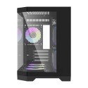 Darflash FT418 arvutikorpus + 6 aRGB ventilaatorit (must)