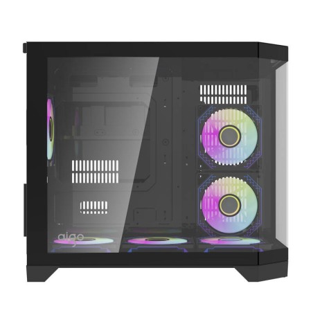 Darflash FT418 arvutikorpus + 6 aRGB ventilaatorit (must)