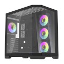 Darflash FT418 PRO arvutikorpus + 7 aRGB ventilaatorit (must)