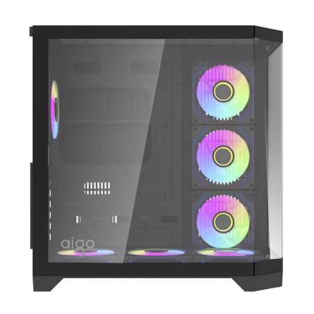 Darflash FT418 PRO arvutikorpus + 7 aRGB ventilaatorit (must)