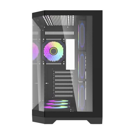 Darflash FT418 PRO arvutikorpus + 7 aRGB ventilaatorit (must)