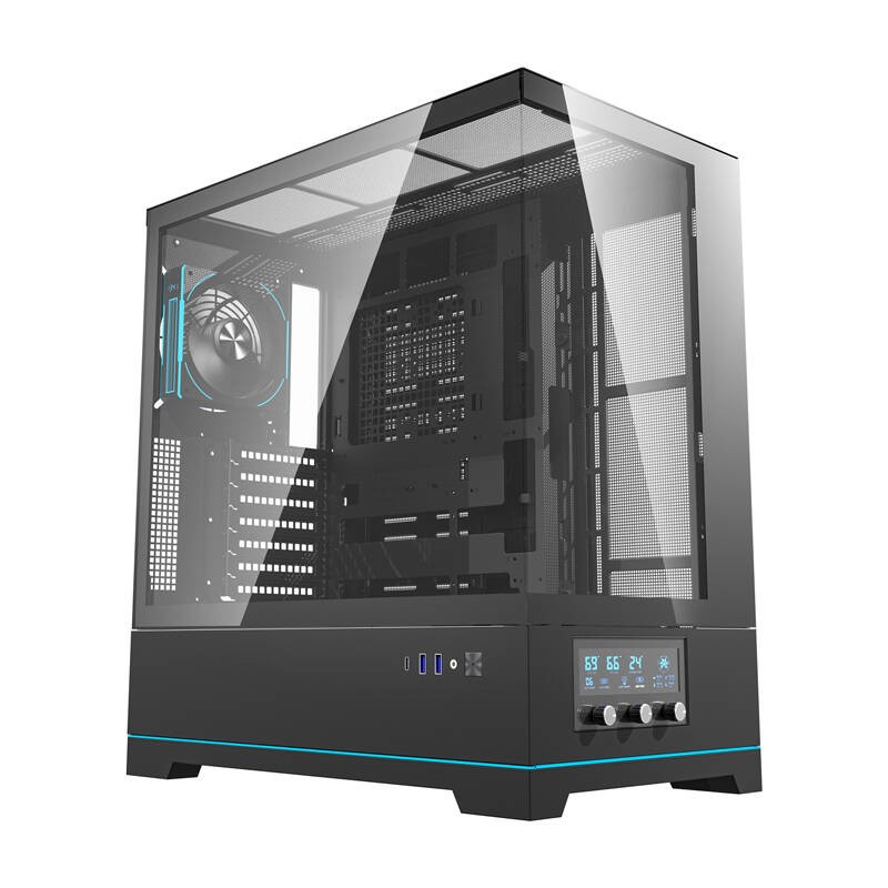 Darkflash DY451 PRO arvuti korpus (must) + 1 ventilaator