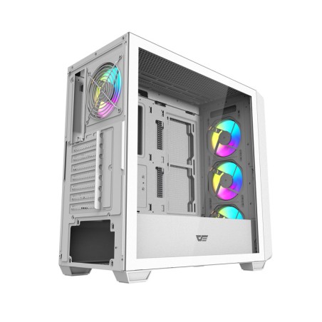 Darkflash DS900WD ATX arvutikorpus (valge) + 4 ventilaatorit