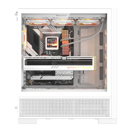 DarkFlash AIRNOVA arvuti korpus (valge) + 3 ventilaatorit