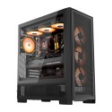 DarkFlash AIRNOVA arvuti korpus (must) + 3 ventilaatorit
