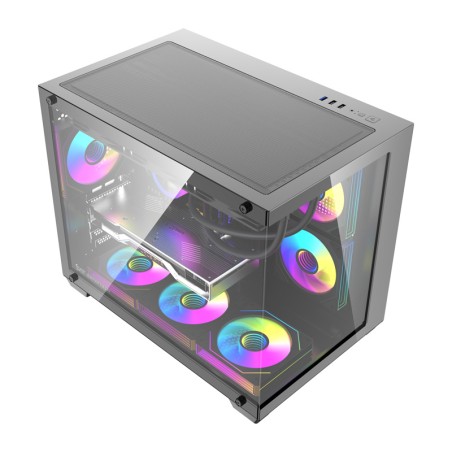 DarkFlash B275 PRO arvutikorpus (must) + 6 ventilaatorit
