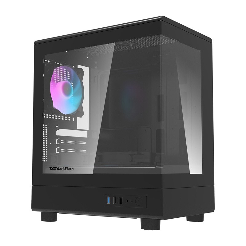 Darkflash DB330M arvutiümbris + 3 ventilaatorit (must)