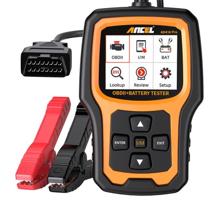 2in1 diagnostikaskanner OBD2 ja akutester Ancel AD410 PRO