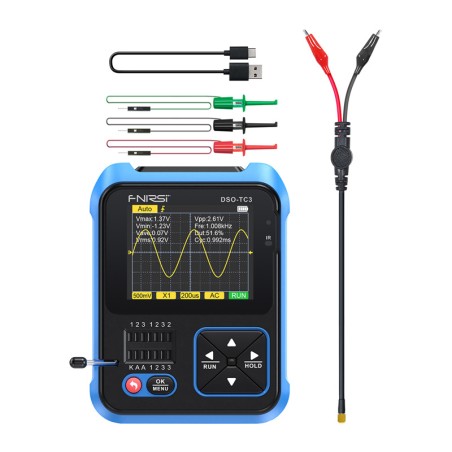 FNIRSI käeshoitav digitaalne ostsilloskoobi transistori tester SigGen 3 in 1 DSO-TC3